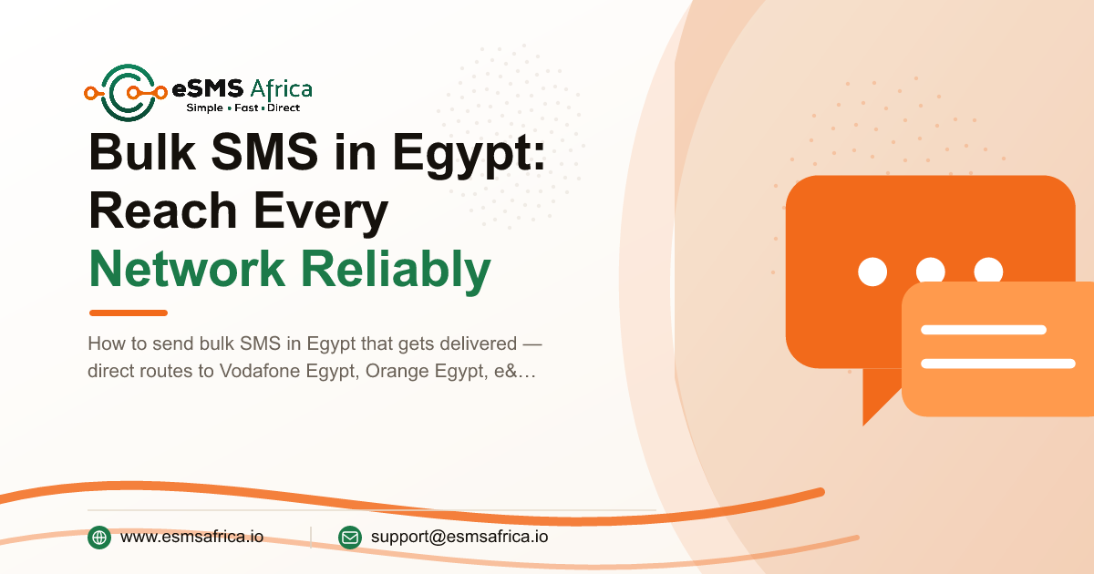Bulk SMS in Egypt: Reach Every Network Reliably