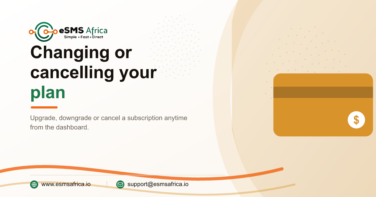 Changing or cancelling your plan