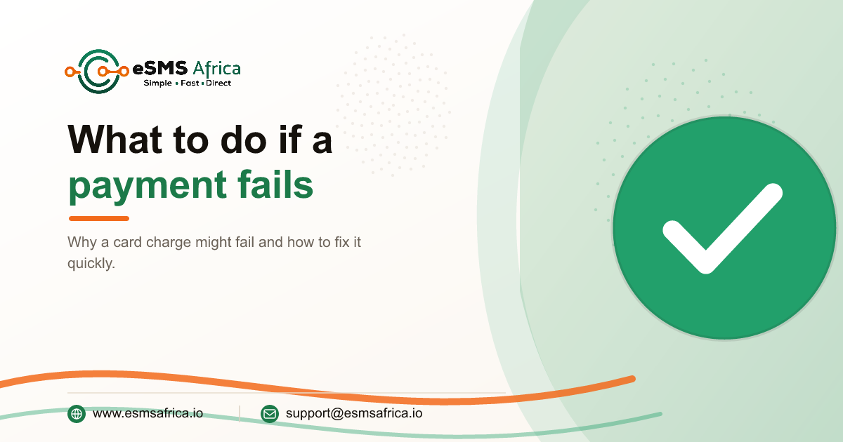 What to do if a payment fails