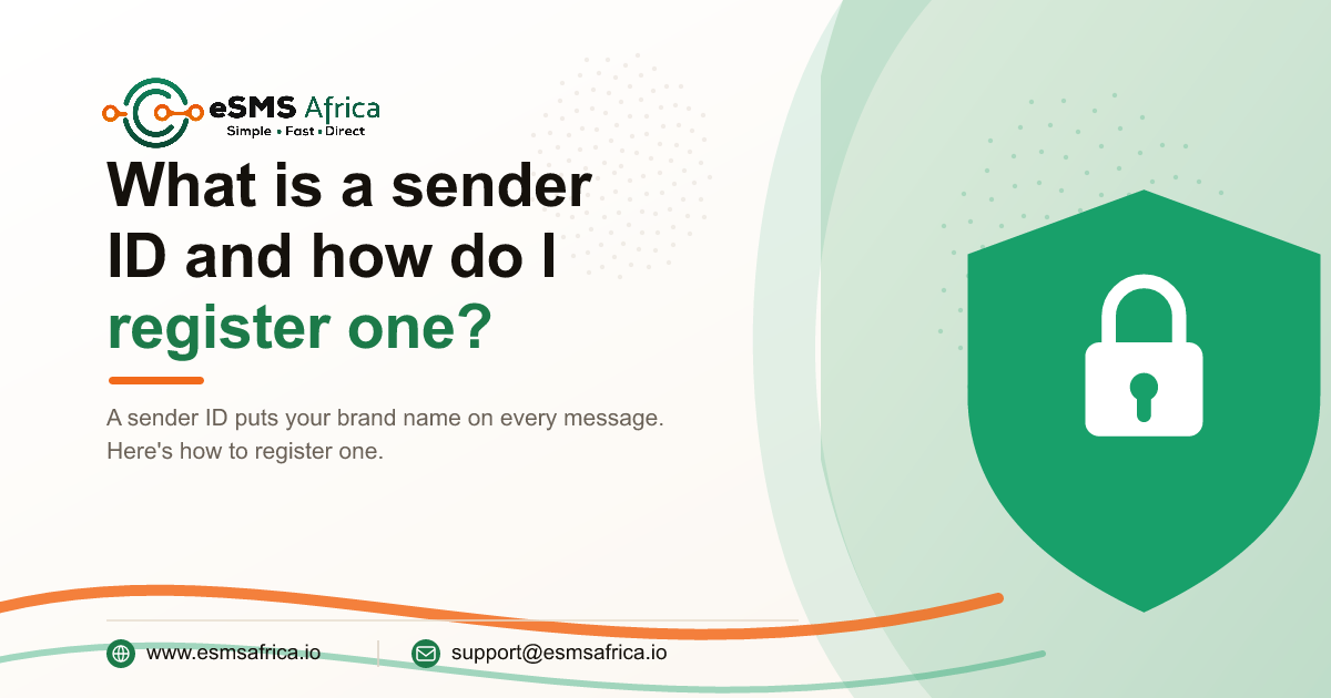 What is a sender ID and how do I register one?
