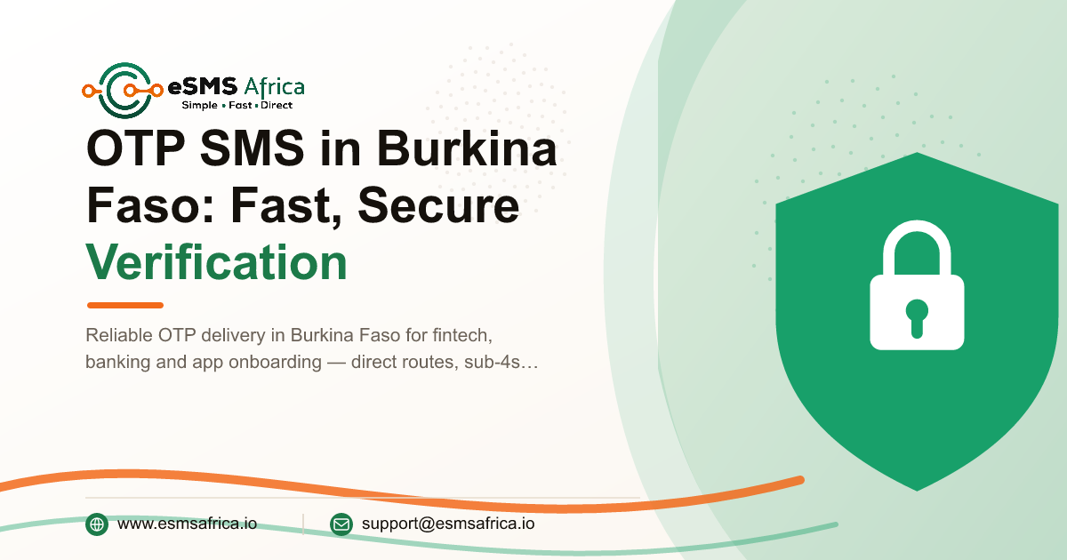 OTP SMS in Burkina Faso: Fast, Secure Verification