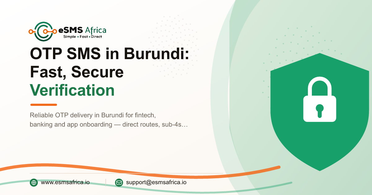 OTP SMS in Burundi: Fast, Secure Verification