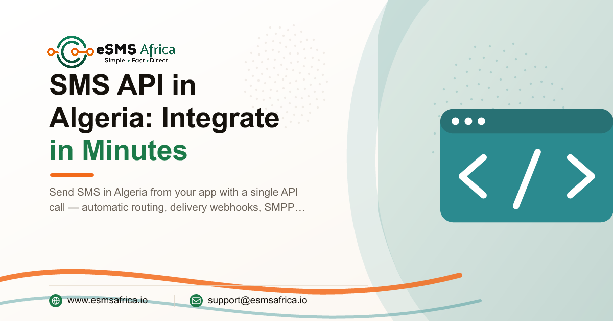 SMS API in Algeria: Integrate in Minutes