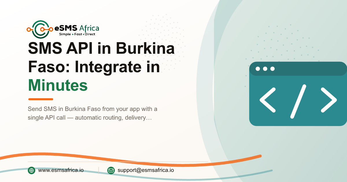SMS API in Burkina Faso: Integrate in Minutes