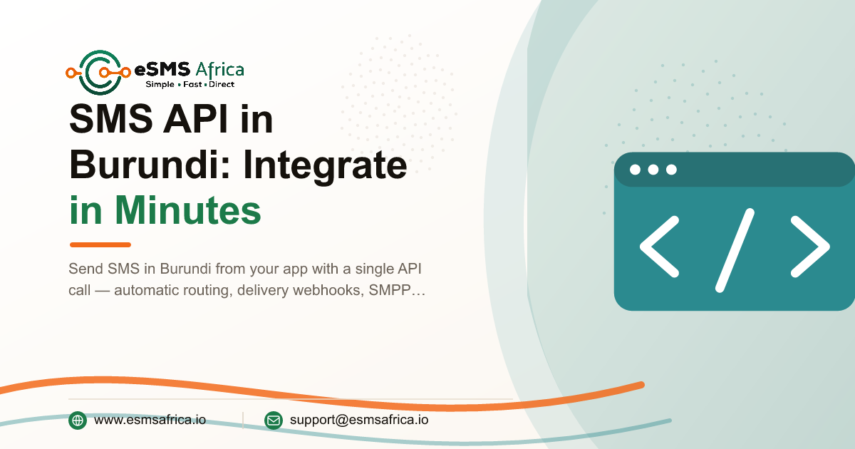 SMS API in Burundi: Integrate in Minutes