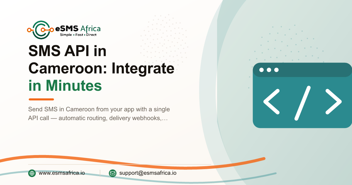 SMS API in Cameroon: Integrate in Minutes