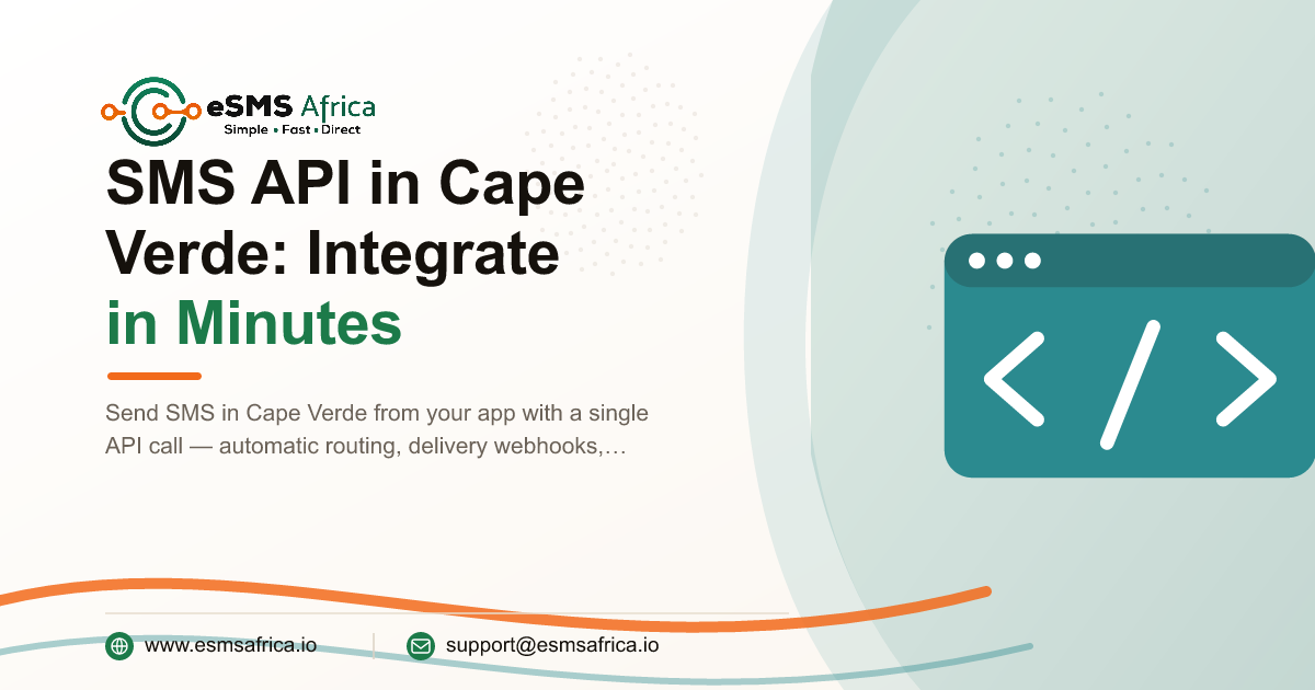 SMS API in Cape Verde: Integrate in Minutes