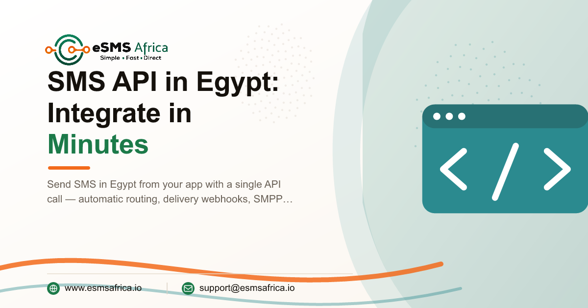 SMS API in Egypt: Integrate in Minutes
