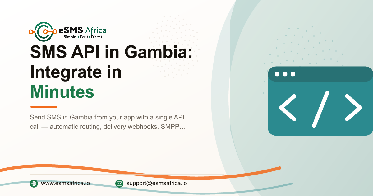 SMS API in Gambia: Integrate in Minutes