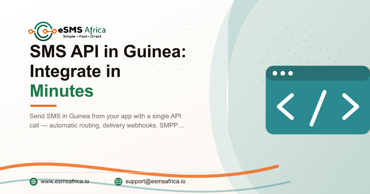 SMS API in Guinea: Integrate in Minutes