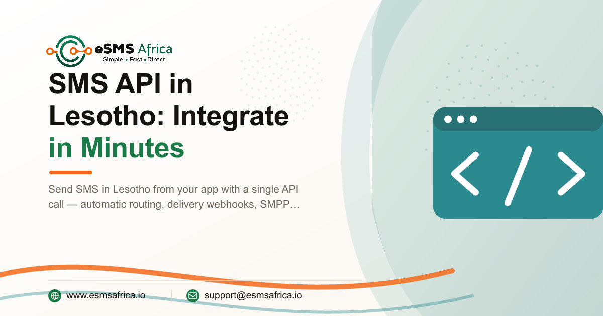 SMS API in Lesotho: Integrate in Minutes