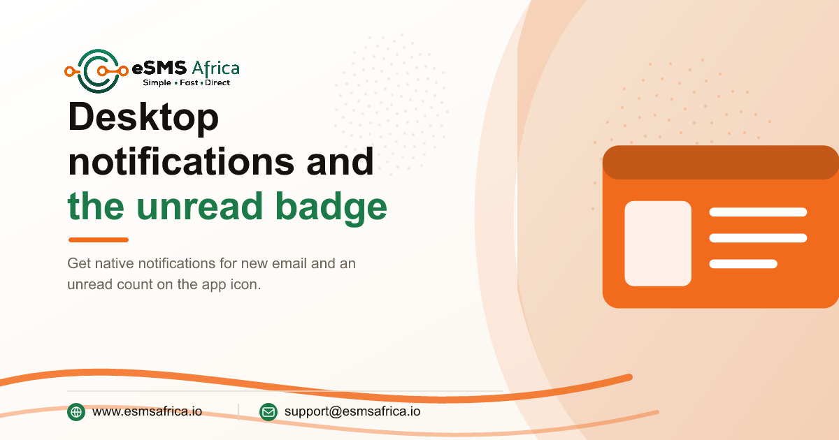 Desktop notifications and the unread badge